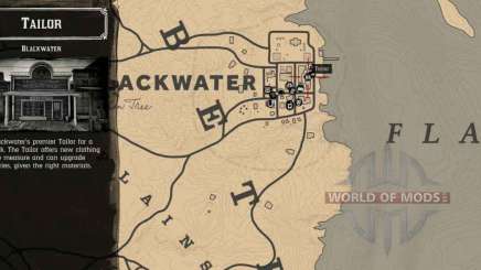Портной в Блэкуотер подробная карта