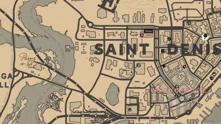 Портной в Сен-Дени подробная карта