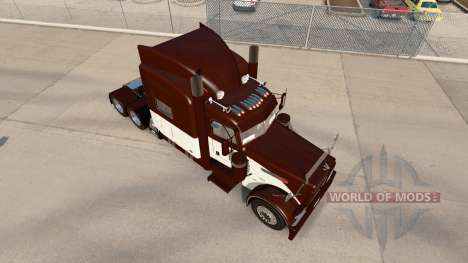 Скин Cream & Brown на тягач Peterbilt 389 для American Truck Simulator