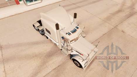 Скин Gray & White на тягач Peterbilt 389 для American Truck Simulator