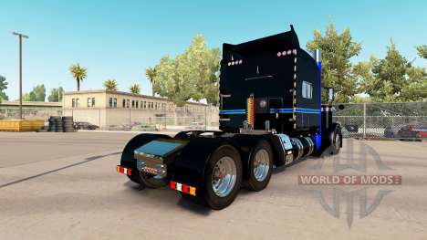 Скин Black Green Blue на тягач Peterbilt 389 для American Truck Simulator