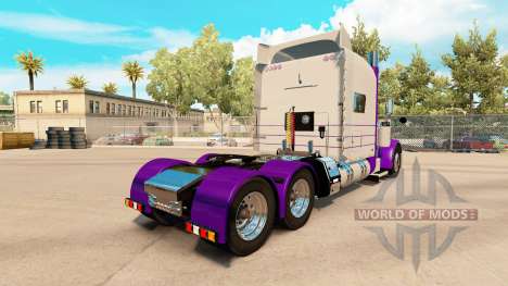 Скин Purple & Gray на тягач Peterbilt 389 для American Truck Simulator