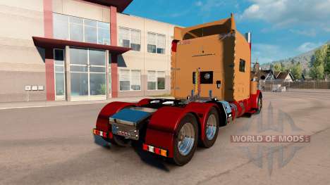 Скин Burgundy and Light Brown на Peterbilt 389 для American Truck Simulator