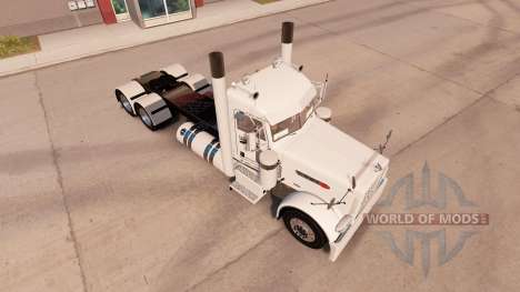 Скин Villager white на тягач Peterbilt 389 для American Truck Simulator