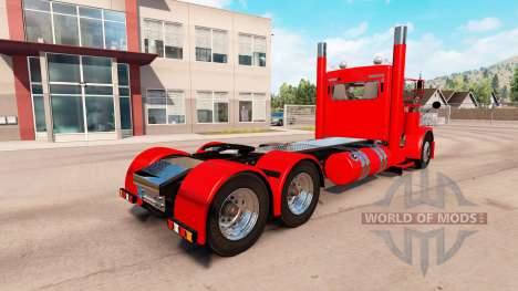 Скин Villager red на тягач Peterbilt 389 для American Truck Simulator