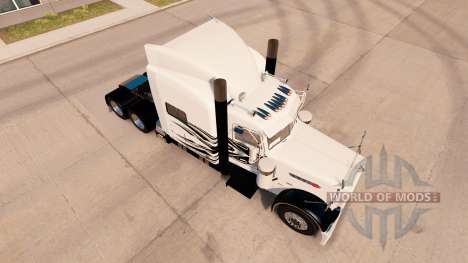 Скин Simple Flames на тягач Peterbilt 389 для American Truck Simulator