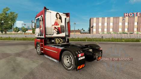 Скин Ирина Шейк на тягач Renault Magnum для Euro Truck Simulator 2
