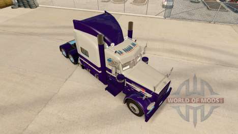 Скин Purple Run на тягач Peterbilt 389 для American Truck Simulator