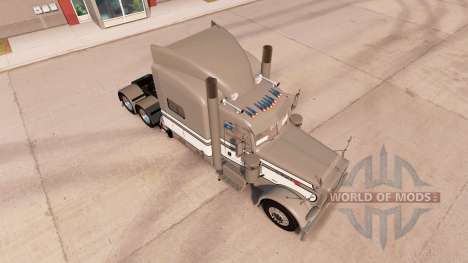 Скин Gray-White-Black на тягач Peterbilt 389 для American Truck Simulator