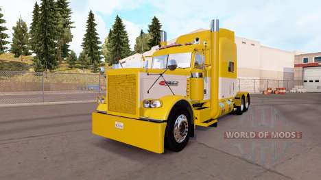 Скин Yellow and White на тягач Peterbilt 389 для American Truck Simulator