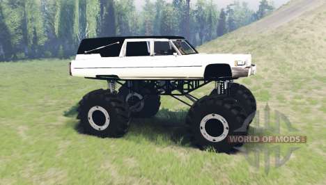 Cadillac Fleetwood hearse monster для Spin Tires