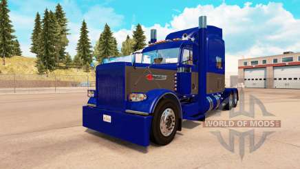 Скин Blue and Gray на тягач Peterbilt 389 для American Truck Simulator