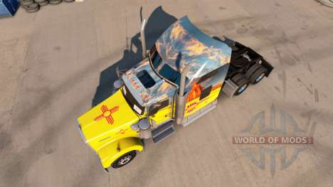 Скин New Mexico на тягач Kenworth W900 для American Truck Simulator