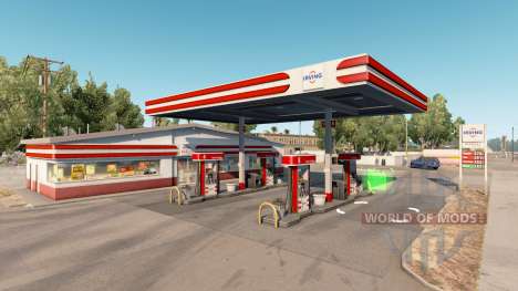 Real gas stations v1.2 для American Truck Simulator