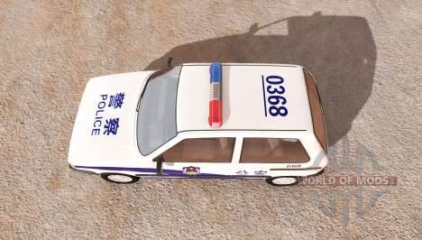 Fiat Uno chinese police для BeamNG Drive