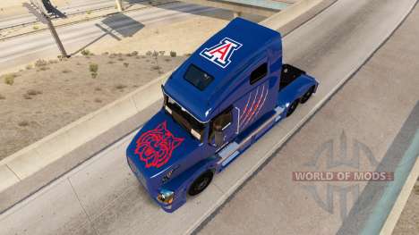Скин Arizona Wildcats на тягач Volvo VNL 670 для American Truck Simulator