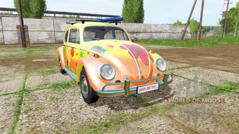 Volkswagen Beetle 1966 peace and love для Farming Simulator 2017