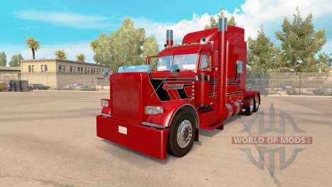 Скин GP Custom на тягач Peterbilt 389 для American Truck Simulator