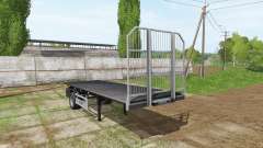 Fliegl short flatbed trailer для Farming Simulator 2017