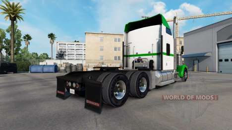 Скин White & Green на тягач Kenworth W900 для American Truck Simulator