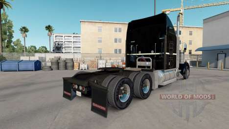 Скин Black & Mint Green на тягач Kenworth W900 для American Truck Simulator