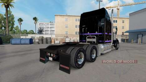 Скин Black. Purple & White на Kenworth W900 для American Truck Simulator