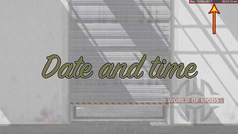 Date and time v2.0 для Farming Simulator 2017