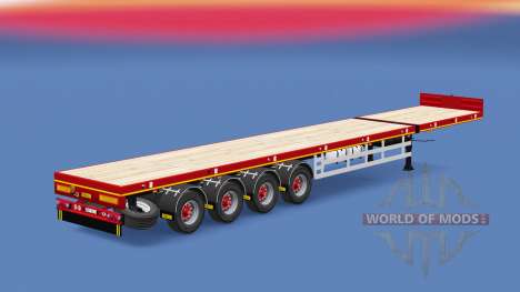 Doll flatbed trailer для Euro Truck Simulator 2