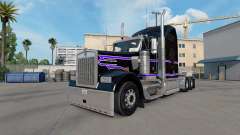 Скин Black. Purple & White на Kenworth W900 для American Truck Simulator