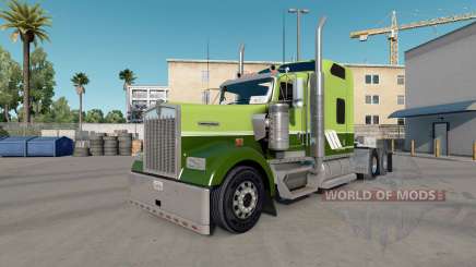 Скин Green on Green на тягач Kenworth W900 для American Truck Simulator