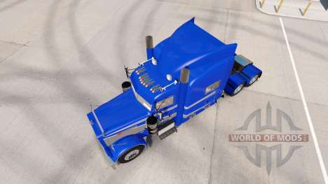 Скин Blue & Grey Metallic на тягач Peterbilt 389 для American Truck Simulator
