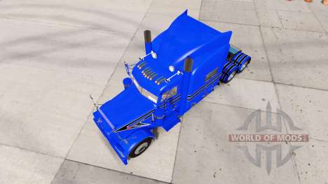 Скин Blue Gun на тягач Peterbilt 389 для American Truck Simulator
