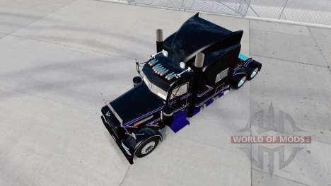 Скин Black & Purple на тягач Peterbilt 389 для American Truck Simulator