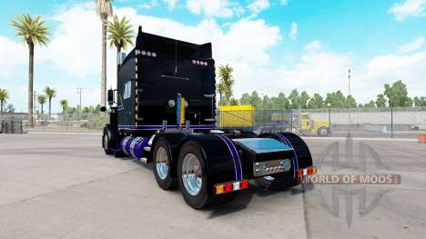 Скин Black & Purple на тягач Peterbilt 389 для American Truck Simulator