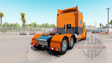 Скин Orange Gray на тягач Peterbilt 389 для American Truck Simulator