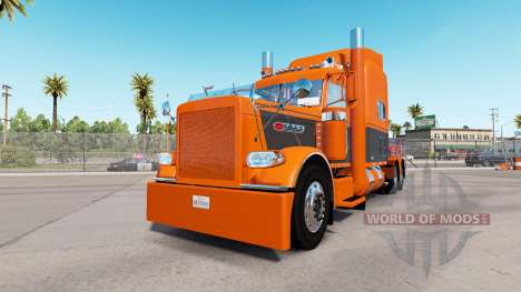 Скин Orange Gray на тягач Peterbilt 389 для American Truck Simulator
