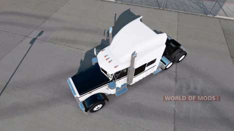 Скин Black & White на тягач Peterbilt 389 для American Truck Simulator