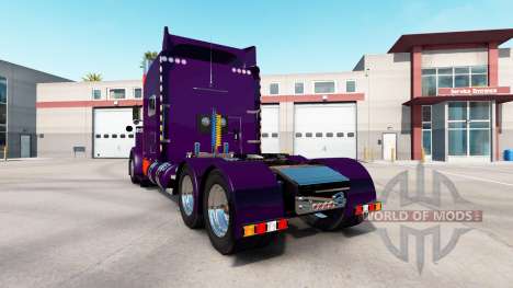 Скин Purple Orange на тягач Peterbilt 389 для American Truck Simulator