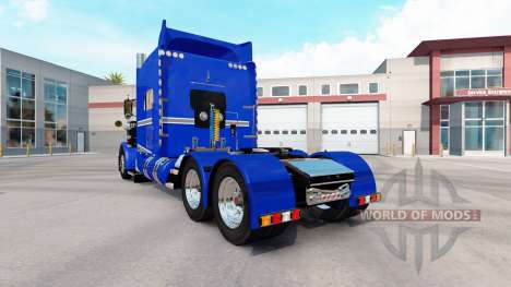 Скин Blue & Grey Metallic на тягач Peterbilt 389 для American Truck Simulator