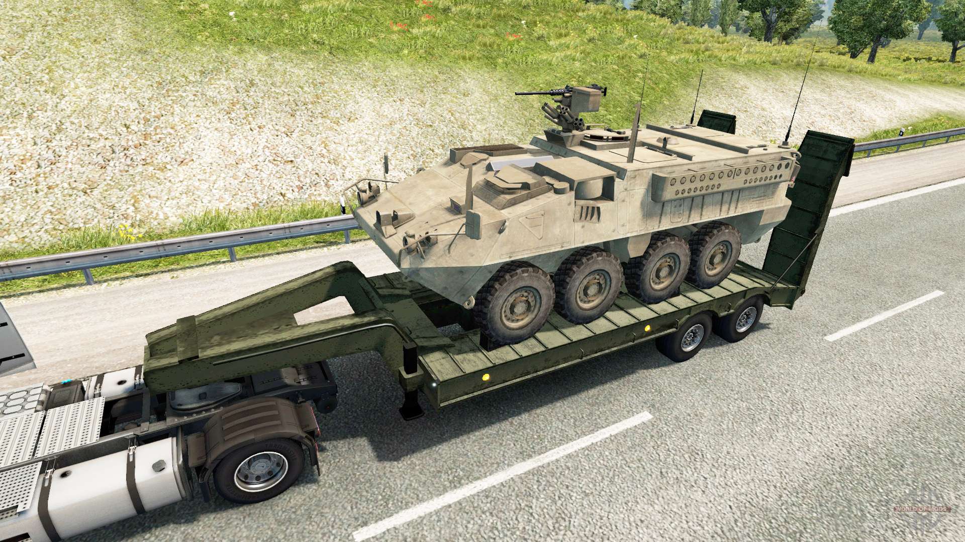 Мод "Military cargo pack" v2.2 для Euro Truck Simulator 2. Низкор...
