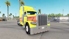 Скин Yellow Burst на тягач Peterbilt 389 для American Truck Simulator