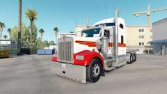 Скин White & Red на тягач Kenworth W900 для American Truck Simulator