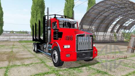 Kenworth T800 log truck для Farming Simulator 2017