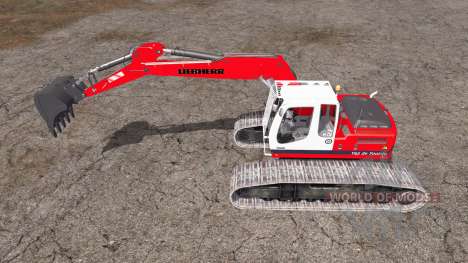 Liebherr A 900 C Litronic red для Farming Simulator 2015