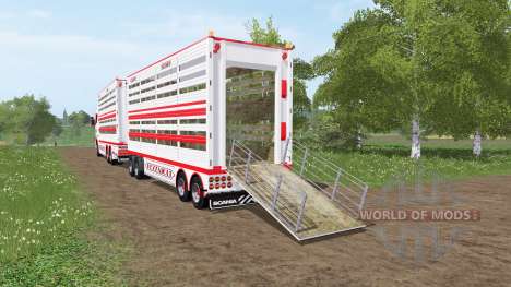 Scania R730 cattle transport v2.1 для Farming Simulator 2017
