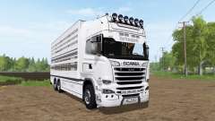 Scania R730 cattle transport для Farming Simulator 2017