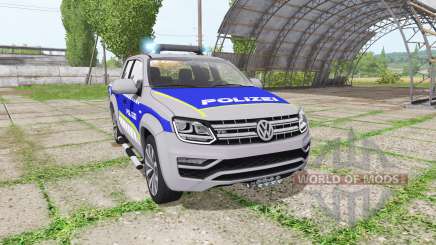Volkswagen Amarok Double Cab polizei для Farming Simulator 2017