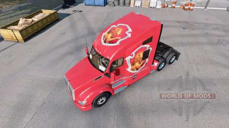 Скины Hogwarts Houses на тягач Kenworth T680 для American Truck Simulator