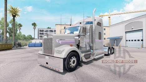 Скин Gray Purple на тягач Kenworth W900 для American Truck Simulator