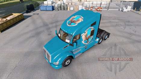 Скины Hogwarts Houses на тягач Kenworth T680 для American Truck Simulator